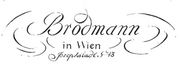 Instrumentensignatur von Joseph Brodmann